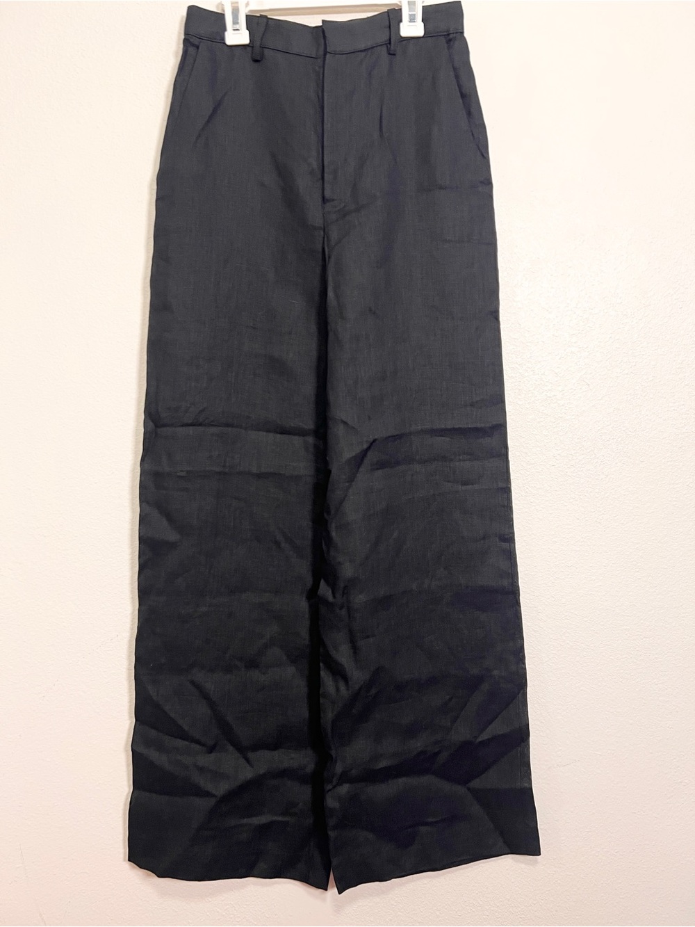 **BLACK** New Enza Costa 100% French linen trousers in size 0 / XS